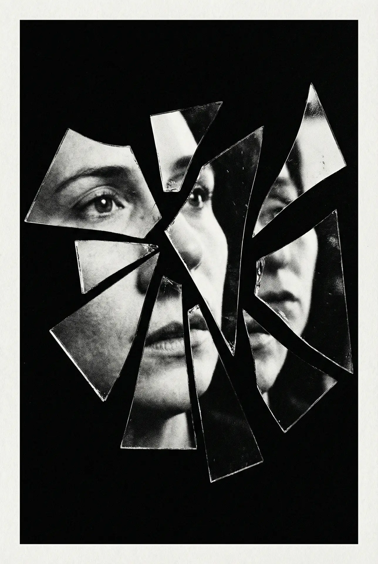 独立电影 展映作品海报：碎裂镜面中的面孔